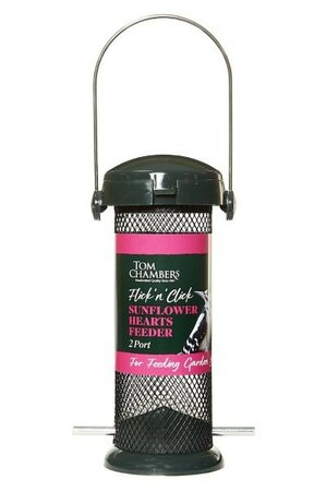 Flick 'n' Click Sunflower Hearts Feeder -Image courtesy of Tom Chambers