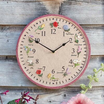 Flora Wall Clock -Image courtesy of Smart Garden Products