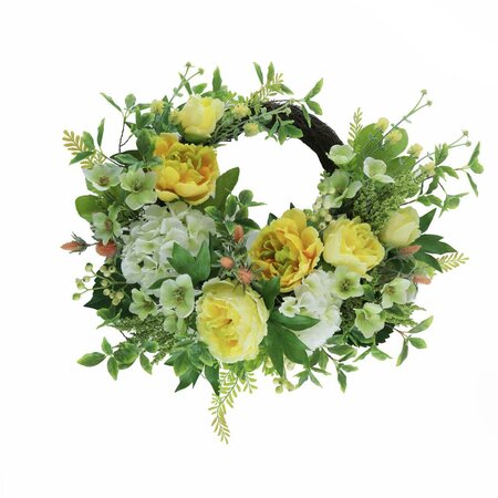 ¾ Floral Wreath, Peony, Hydrangea -Image courtesy of Elmes
