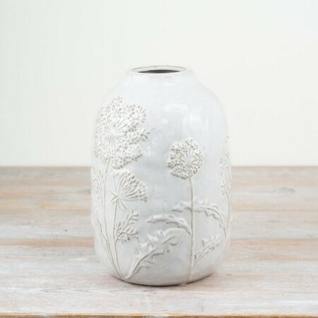 Flower Design White Vase -Image courtesy of Portland Living