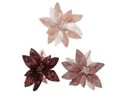 Flower on clip polyester velvet (assorted) - image 1