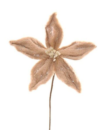 Fur grey flower on pick