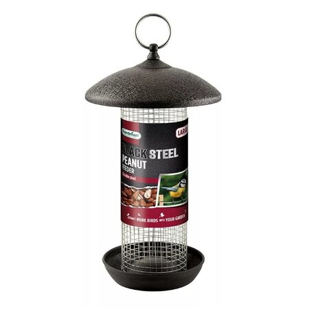 Gardman Black Steel Large Peanut Feeder -Image courtesy of Westland
