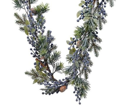 Garland frosted blue berries (green; blue)