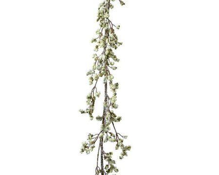 Garland with green iced berries