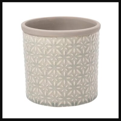 Glazed Pot Tuscany Large Grey