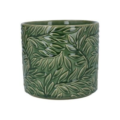 Green Willow Stoneware Pot (17cm dia.)