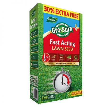Gro-sure Fast Acting Lawn Seed  (10m2 + 30% Extra Free)
