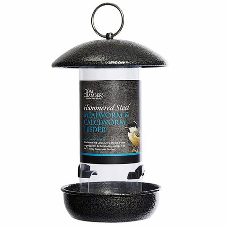 Hammered Steel Mealworm/Calciworm Feeder -Image courtesy of Tom Chambers