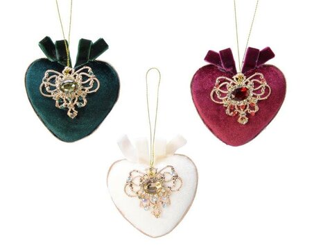 Heart polyester velvet (assorted)