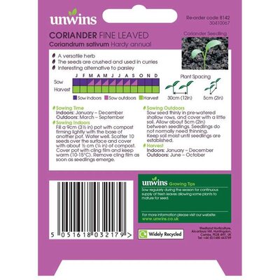 Herb Coriander Fine Leaved (Organic) - image 2