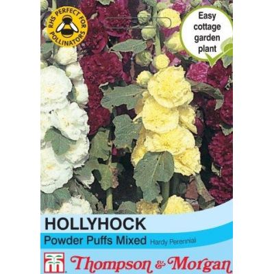 Hollyhock 'Powder Puffs' Mixed - Image courtesy of T&M