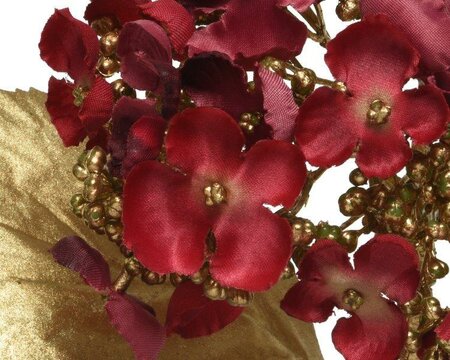 Hydrangea on stem (oxblood) - image 2