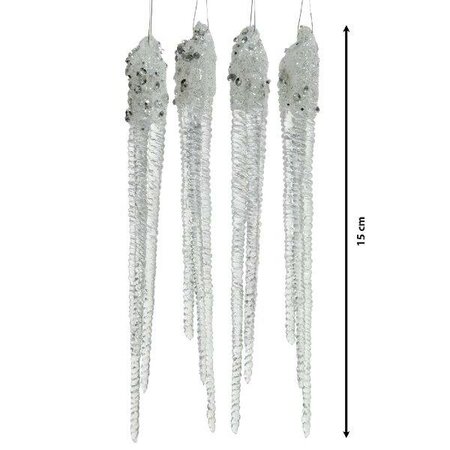 Icicle plastic (clear; silver) - image 3