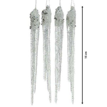 Icicle plastic (clear; silver) - image 3
