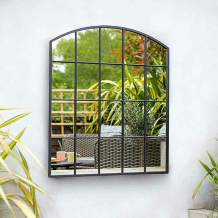 Industrial Arch Mirror Black