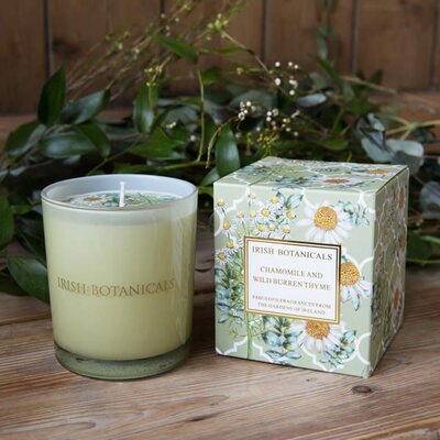 Chamomile And Wild Burren Thyme Candle -Image courtesy of Irish Botanicals