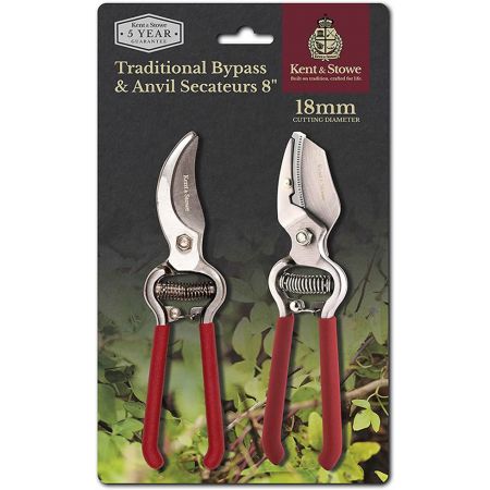 KS Traditional Secateurs Twin Pack