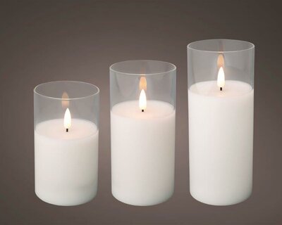 LED candle glass (clear; warm white)