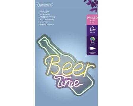 LED neon 'Beer Time' sign -Image courtesy of Kaemingk
