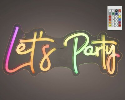 LED neon 'Let's Party' sign -Image courtesy of Kaemingk