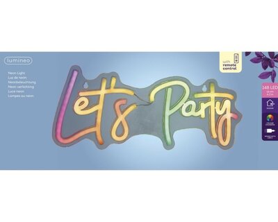 LED neon 'Let's Party' sign -Image courtesy of Kaemingk