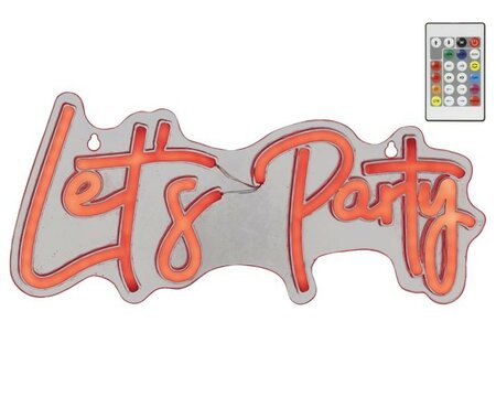 LED neon 'Let's Party' sign -Image courtesy of Kaemingk
