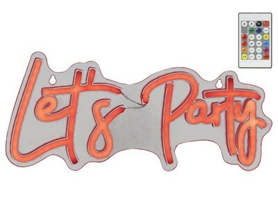 LED neon 'Let's Party' sign -Image courtesy of Kaemingk