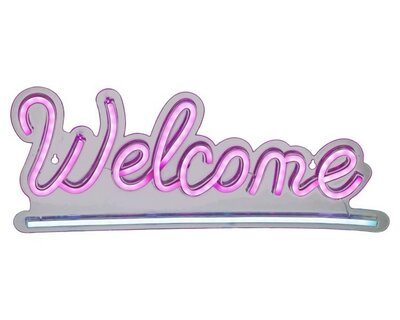 LED neon 'Welcome' Sign -Image courtesy of Kaemingk