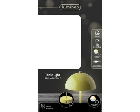 LED rechargeable table lamp -Image courtesy of Kaemingk