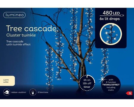 480 LED tree cascade cluster (Warm White) - image 4