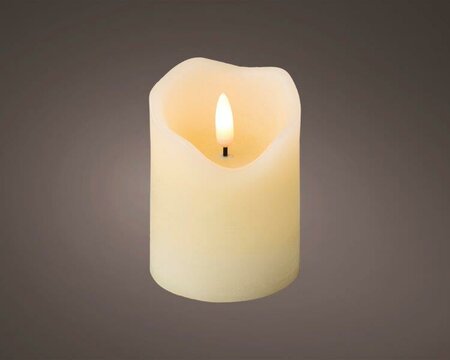 LED wick candle (cream; warm white)