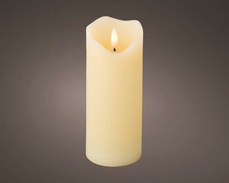 LED wick candle (cream; warm white)