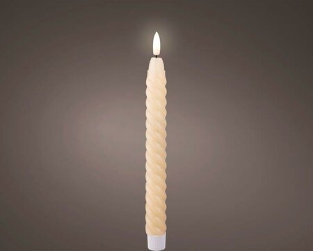 LED wick dinner candle (pearl; warm white)