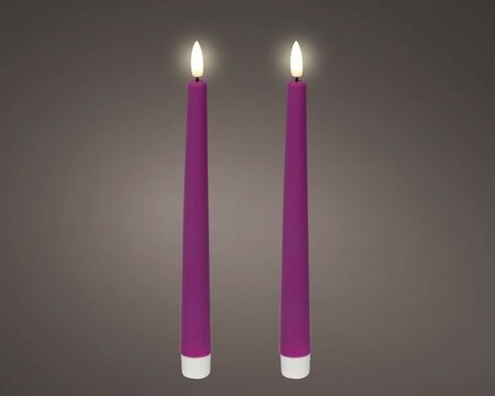 LED wick dinner candle, pink -Image courtesy of Kaemingk