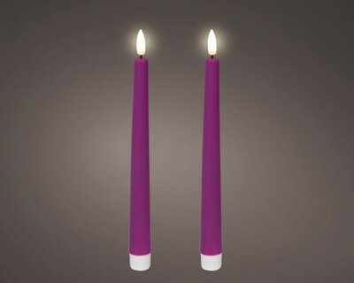 LED wick dinner candle, pink -Image courtesy of Kaemingk