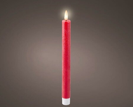 LED wick dinner candle red - image 1