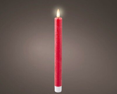LED wick dinner candle red - image 1