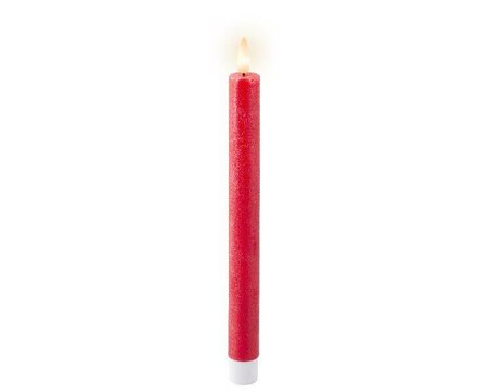 LED wick dinner candle red - image 3