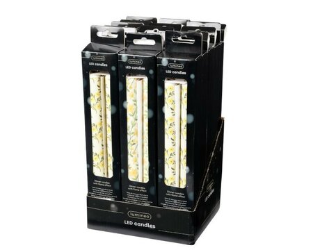 LED wick dinner candle with flowers -Image courtesy of Kaemingk