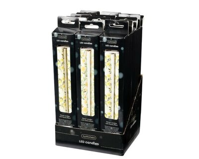 LED wick dinner candle with flowers -Image courtesy of Kaemingk