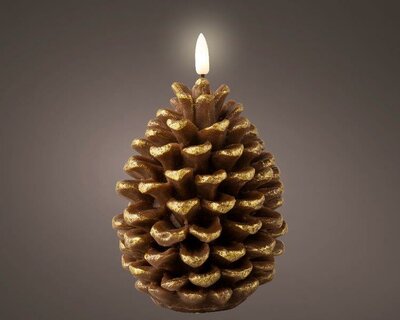 LED wick pine-cone candle - image 1