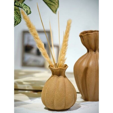 Light brown stoneware vase - image 2