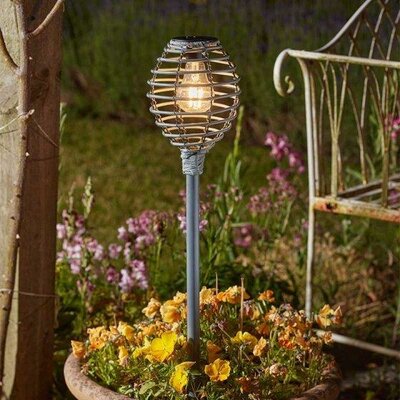 Lumina Faux Rattan Stake Light -Image Courtesy of Smart Garden Products