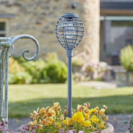 Lumina Faux Rattan Stake Light -Image Courtesy of Smart Garden Products