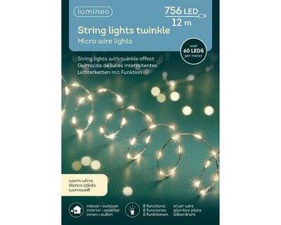 Micro LED 756 warm white string lights - image 2
