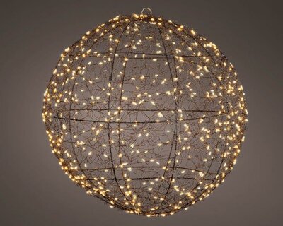 Micro LED hanging metal ball light, 28cm