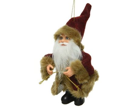 Nordic hanging santa with fur trim - image 1