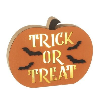 Orange Wood Led Trick Or Treat Pumpkins -Image courtesy of Heaven Sends