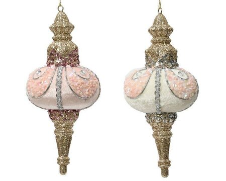 Tree Ornament Plastic with Glitter